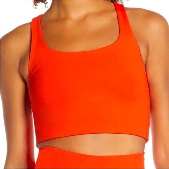 Girlfriend Collective Paloma Orange Sports Bra Small - Picture 1 of 7